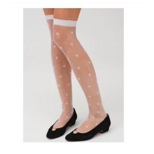 For Love & Lemons Knee High Heart Socks